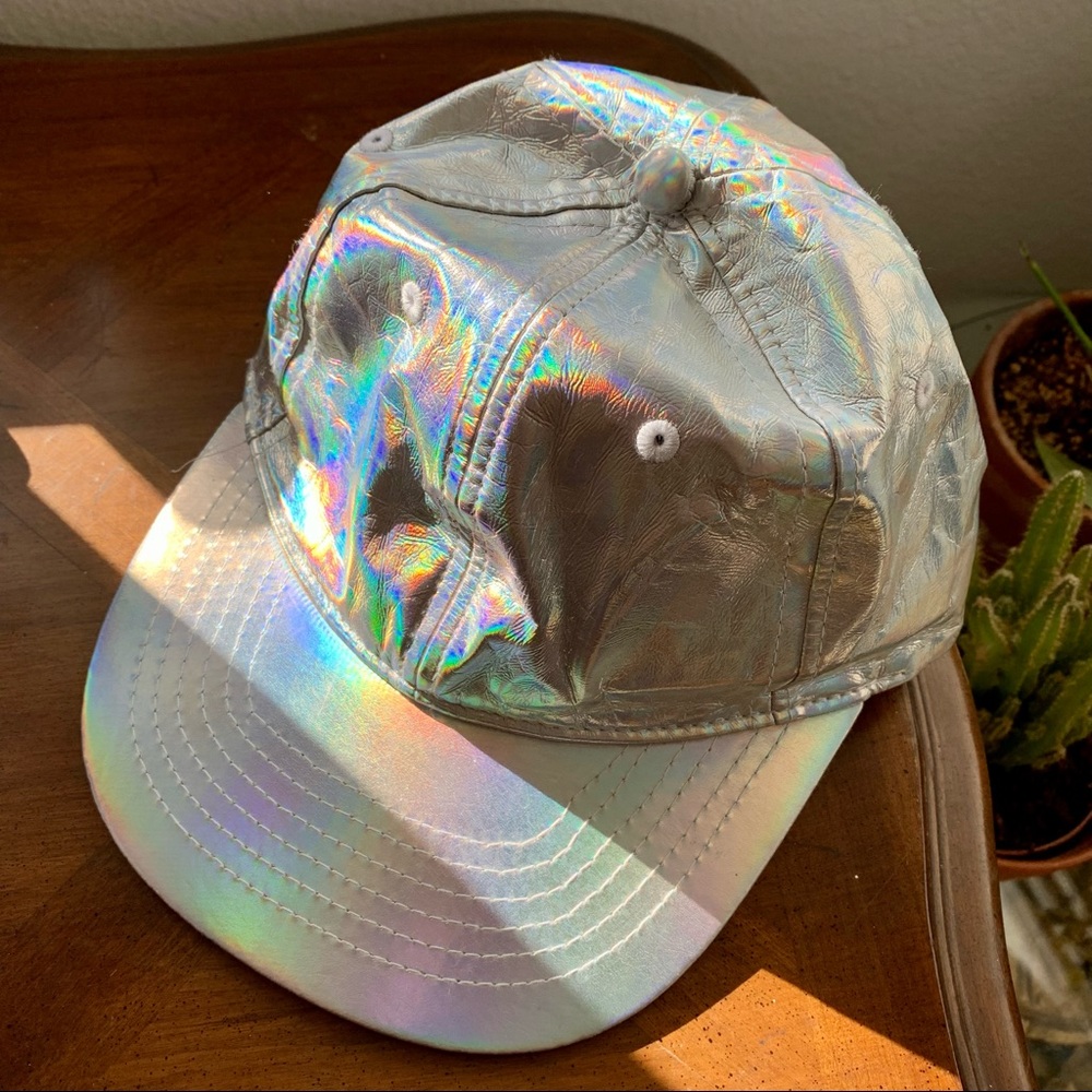 forever 21 halo silver baseball cap